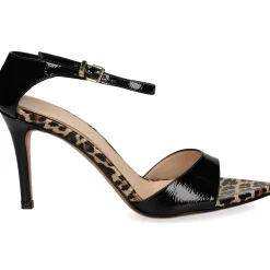 ALBANO Sandalias con tacón de Mujer 5301 / 2 NEGRO/LEOPARDO