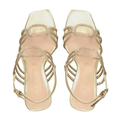 ALBANO Sandalias con tacón de Mujer 5530 PLATINO