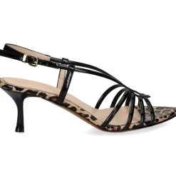 ALBANO Sandalias con tacón de Mujer 5344 / 17 NEGRO/LEOPARDO