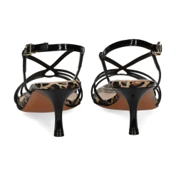 ALBANO Sandalias con tacón de Mujer 5344 / 17 NEGRO/LEOPARDO