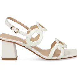 ALBANO Sandalias con tacón de Mujer 5560 BLANCO