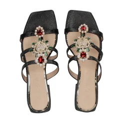 ALBANO Sandalias planas de Mujer 5421 / 2 NEGRO