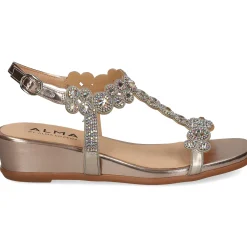 ALMA BLUE Sandalias cuña de Mujer V24AB2087 BRONCE