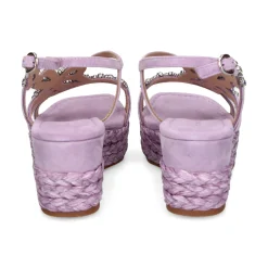 ALMA EN PENA Sandalias cuña de Mujer 574 LILA