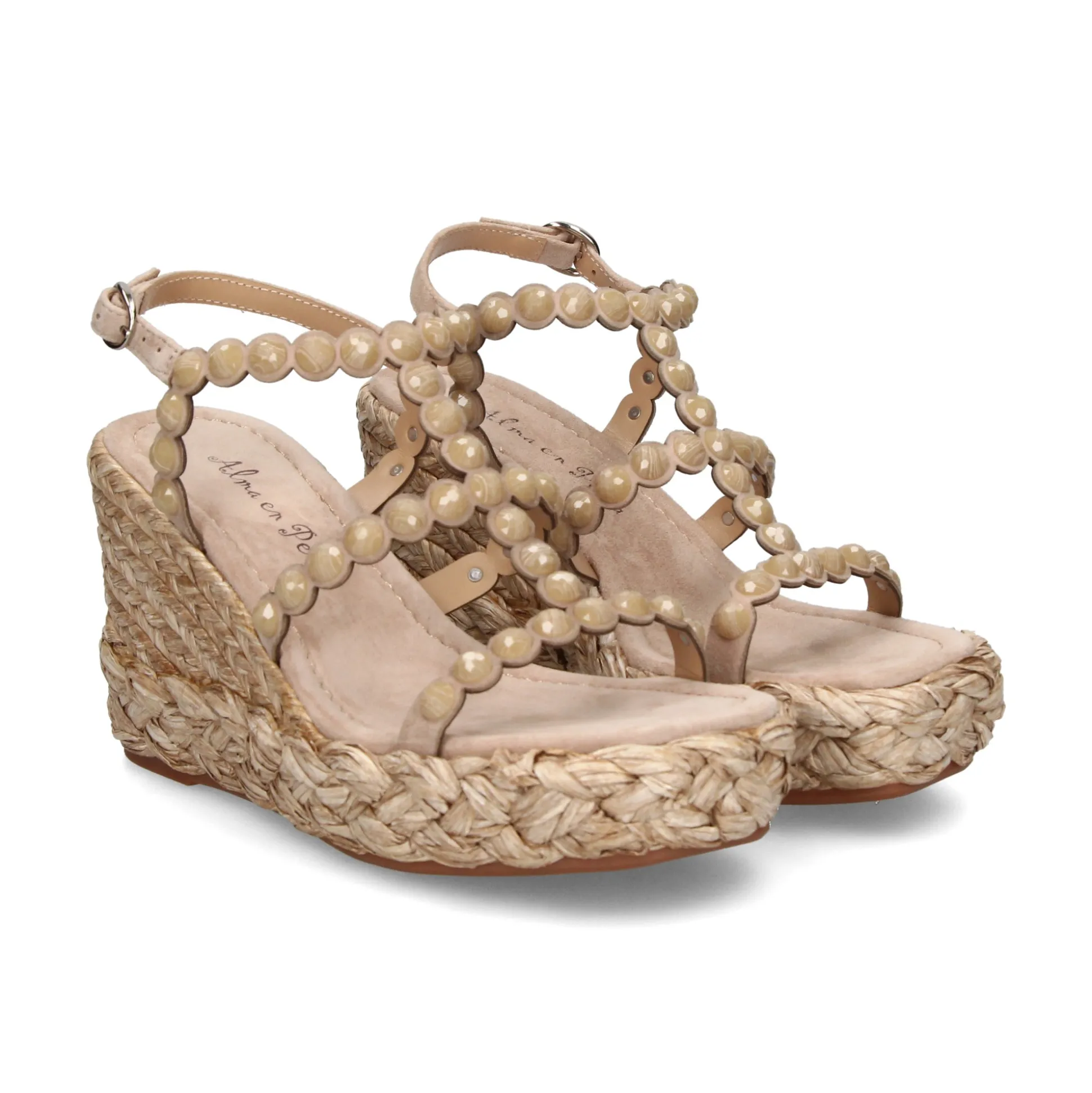 ALMA EN PENA Sandalias cuña de Mujer 517 VISON