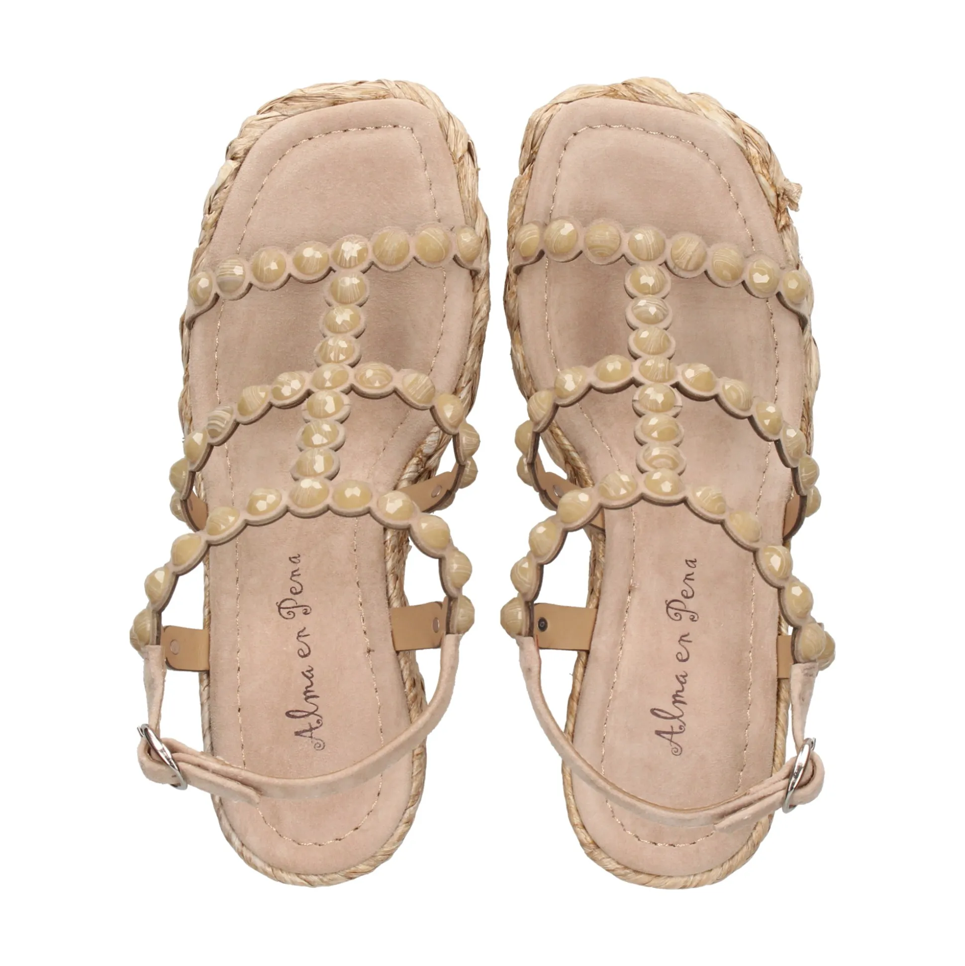 ALMA EN PENA Sandalias cuña de Mujer 517 VISON