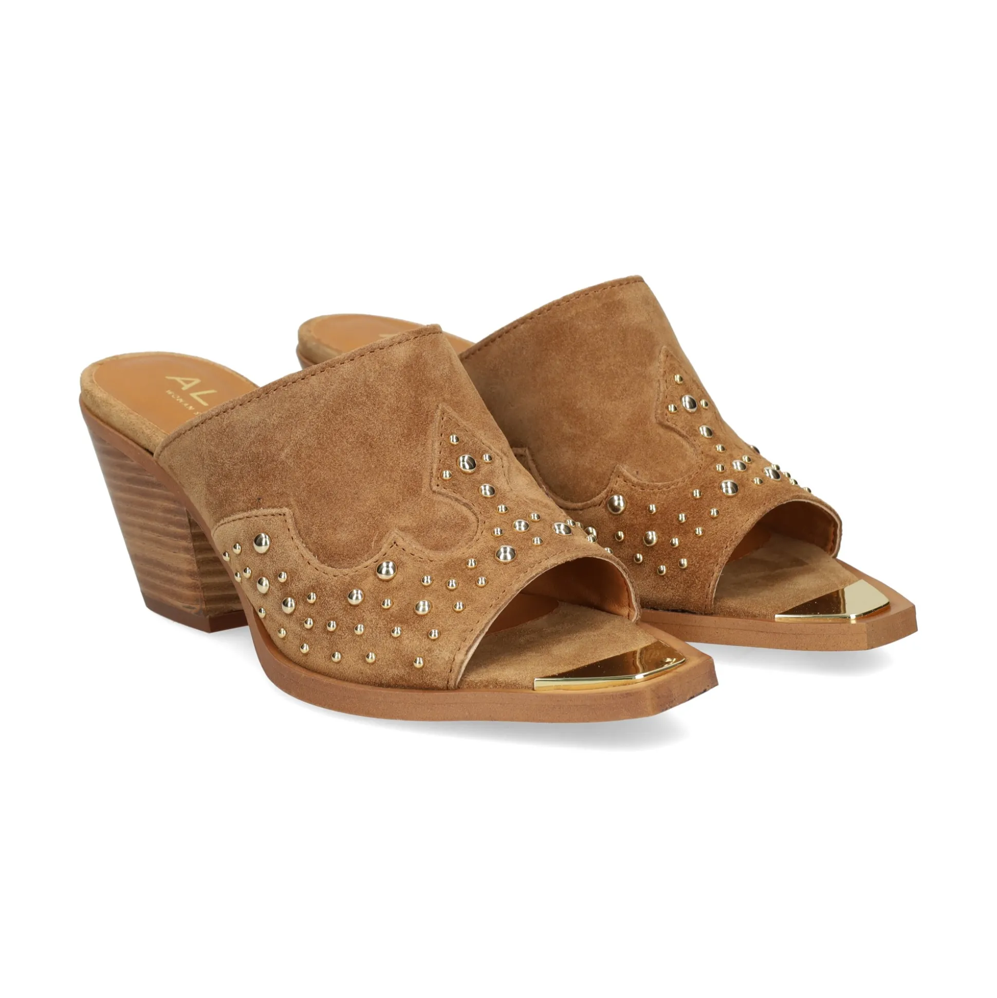ALPE Sandalias con tacón de Mujer 511311 01 CUERO