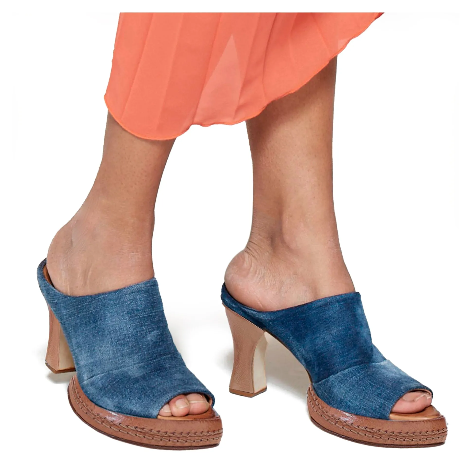 A.S.98 Sandalias con plataforma de Mujer B28004 201 0001 BLU+CA