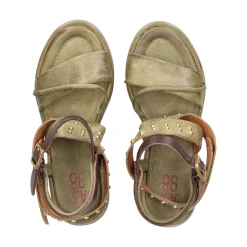 A.S.98 Sandalias con plataforma de Mujer C02001 0002 GREEN+TDM