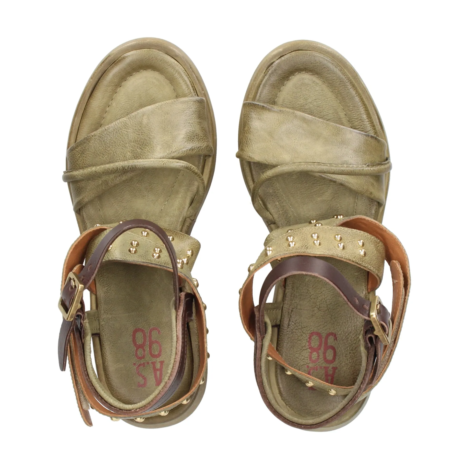 A.S.98 Sandalias con plataforma de Mujer C02001 0002 GREEN+TDM