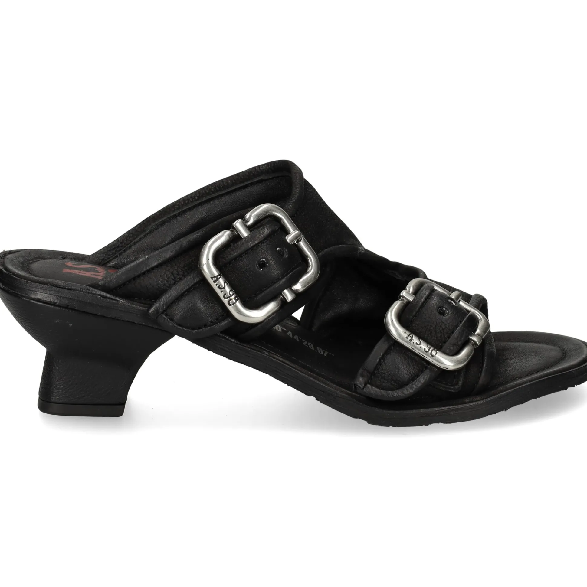 A.S.98 Sandalias con tacón de Mujer C03007 6002 NEGRO