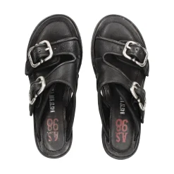 A.S.98 Sandalias con tacón de Mujer C03007 6002 NEGRO