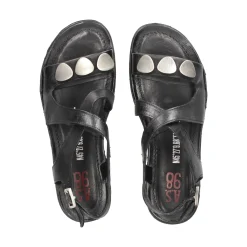 A.S.98 Sandalias planas de Mujer A16059 6002 NEGRO
