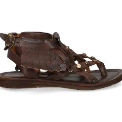 A.S.98 Sandalias planas de Mujer A16069 6144 EBANO