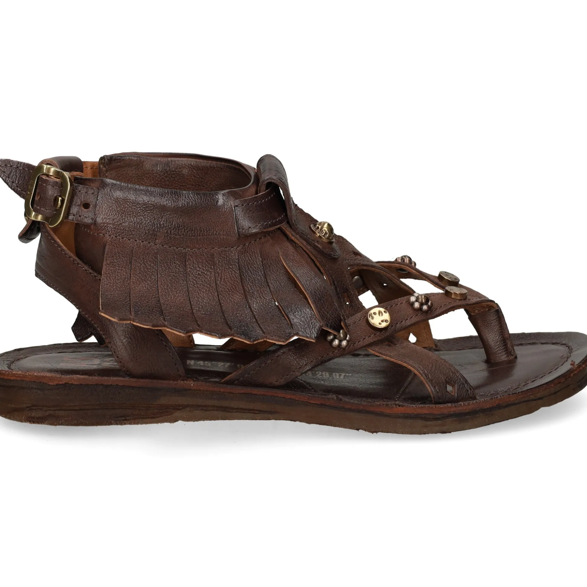 A.S.98 Sandalias planas de Mujer A16069 6144 EBANO