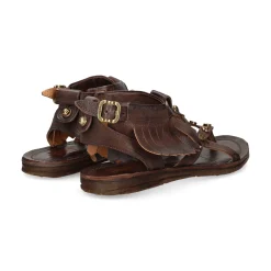 A.S.98 Sandalias planas de Mujer A16069 6144 EBANO