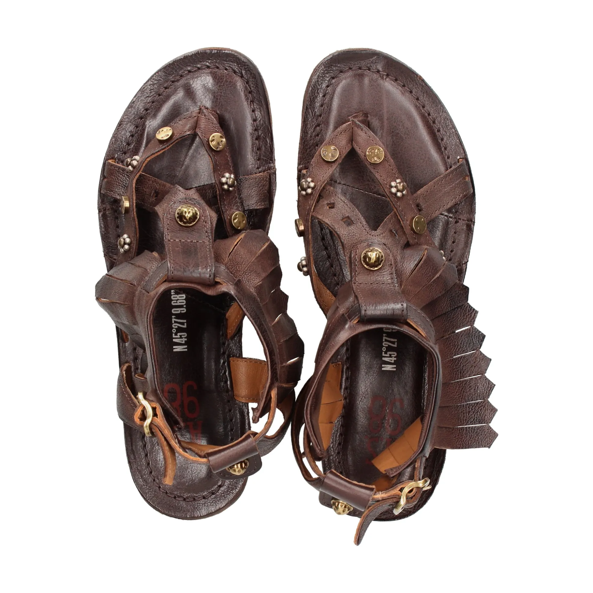 A.S.98 Sandalias planas de Mujer A16069 6144 EBANO