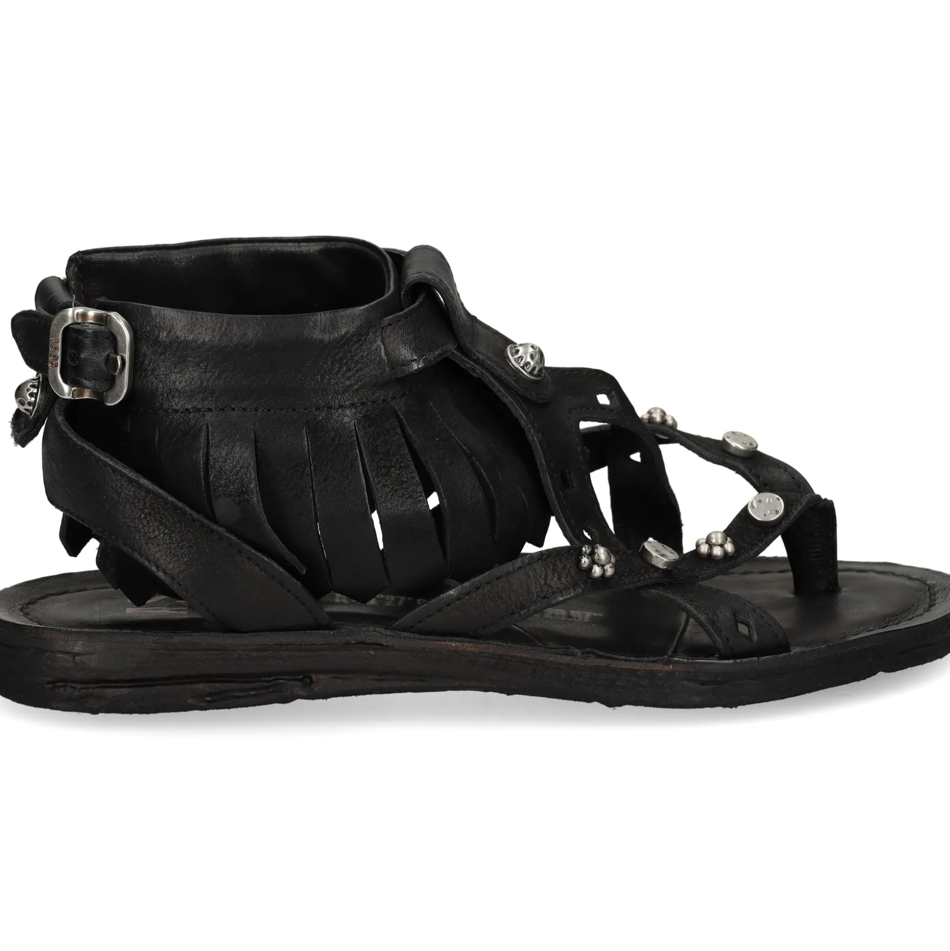 A.S.98 Sandalias planas de Mujer A16069 6002 NEGRO