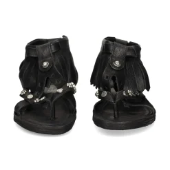 A.S.98 Sandalias planas de Mujer A16069 6002 NEGRO