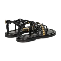 A.S.98 Sandalias planas de Mujer B74006 101 0001 NERO+O