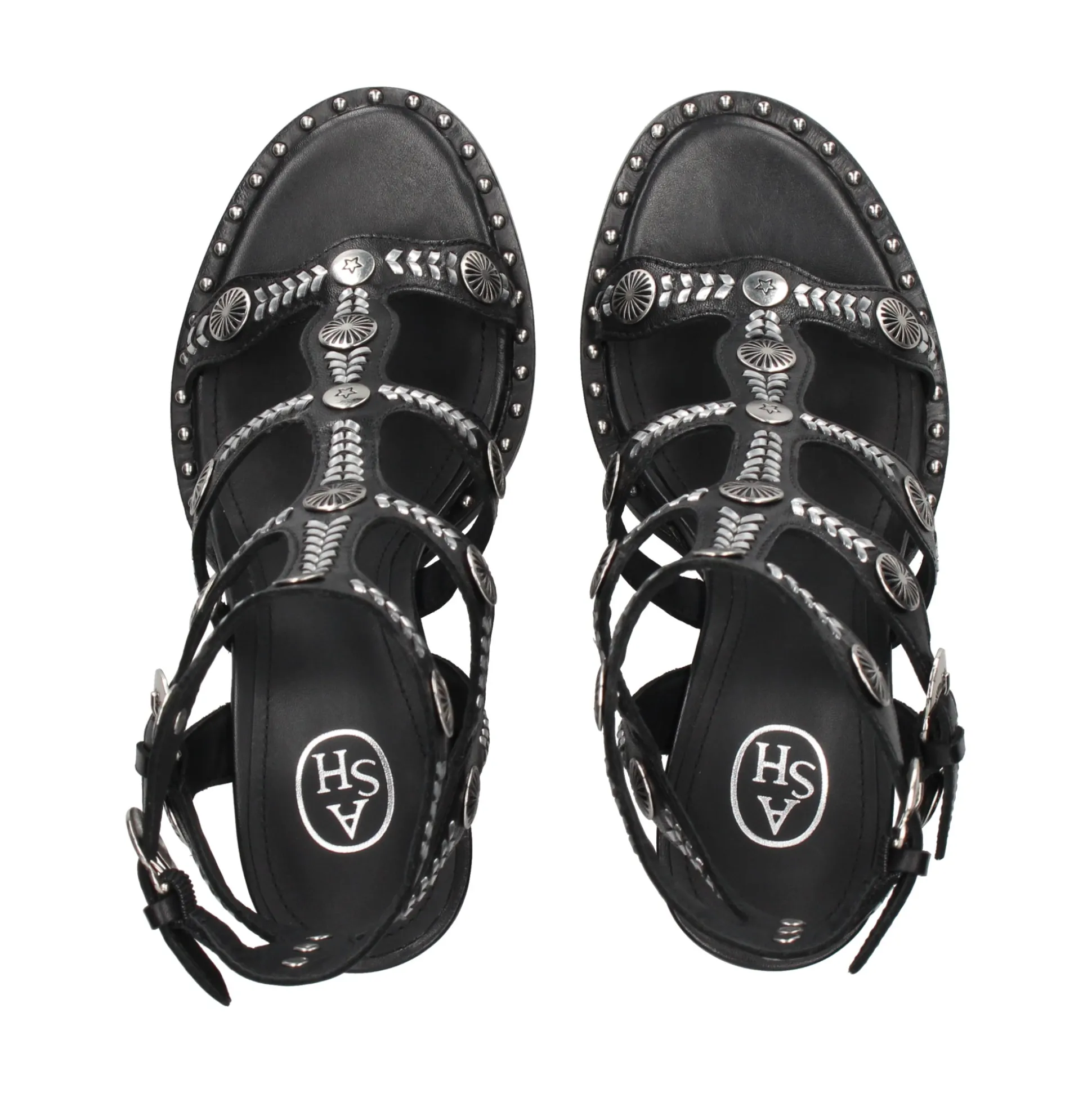 ASH Sandalias con tacón de Mujer KASHMIR01 NEGRO