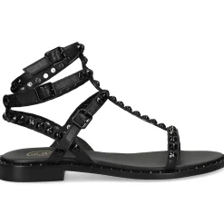 ASH Sandalias planas de Mujer PLAY BIS 006 NEGRO