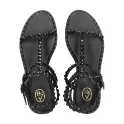 ASH Sandalias planas de Mujer PLAY BIS 006 NEGRO