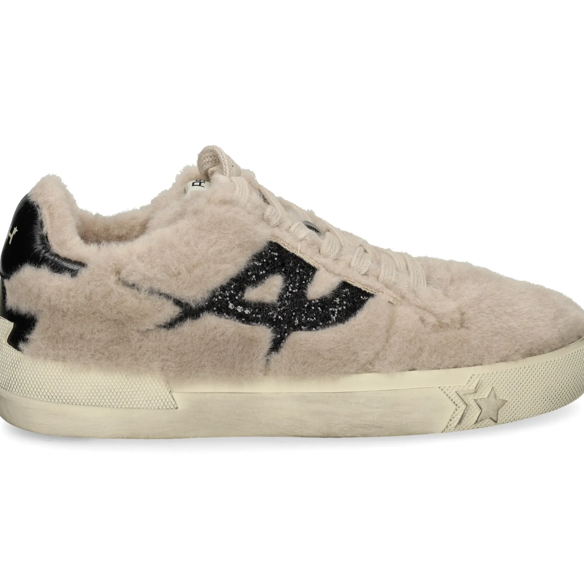 ASH Zapatillas de Mujer MALIBU FUR 002 BONE/BLACK