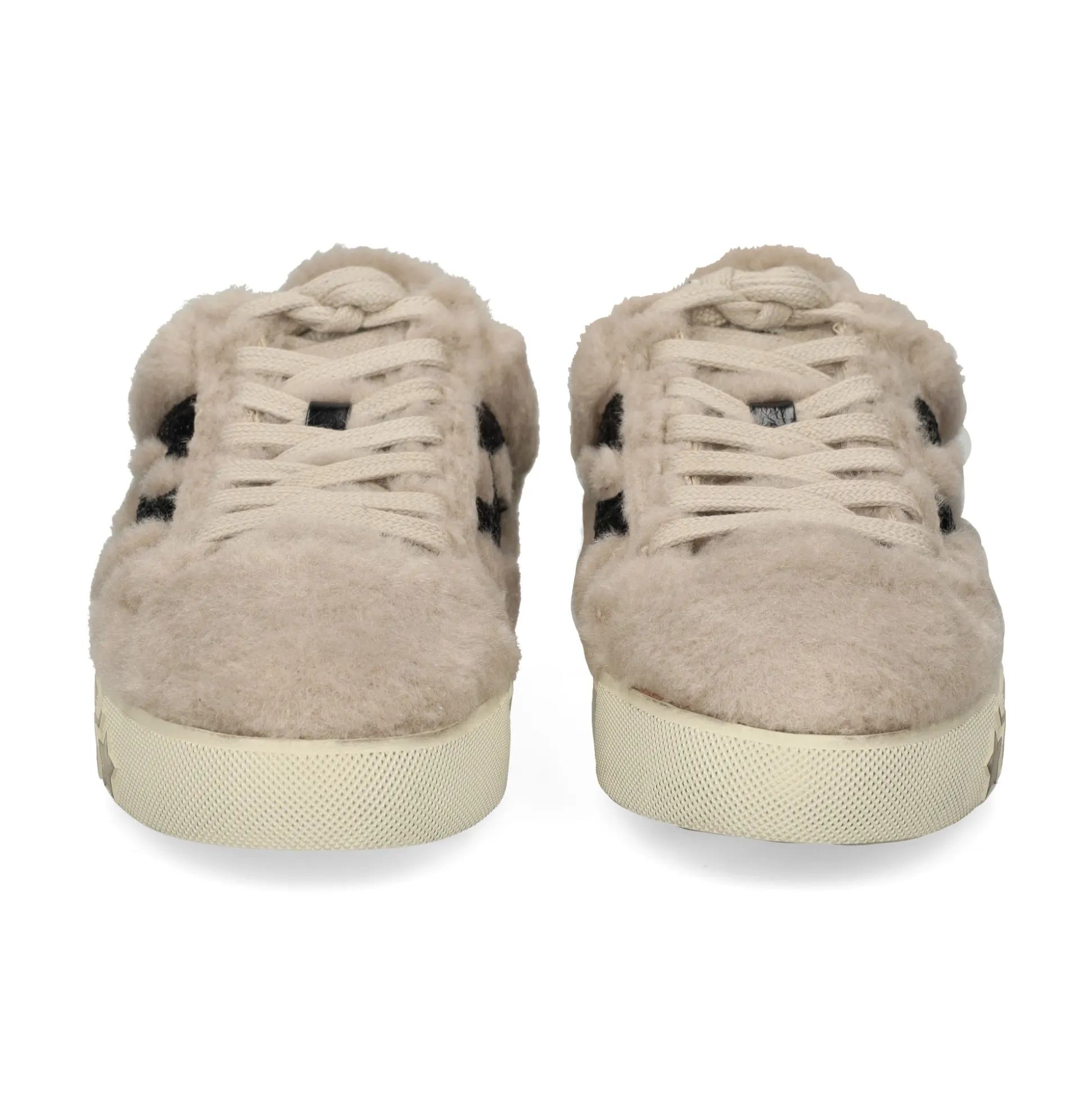 ASH Zapatillas de Mujer MALIBU FUR 002 BONE/BLACK