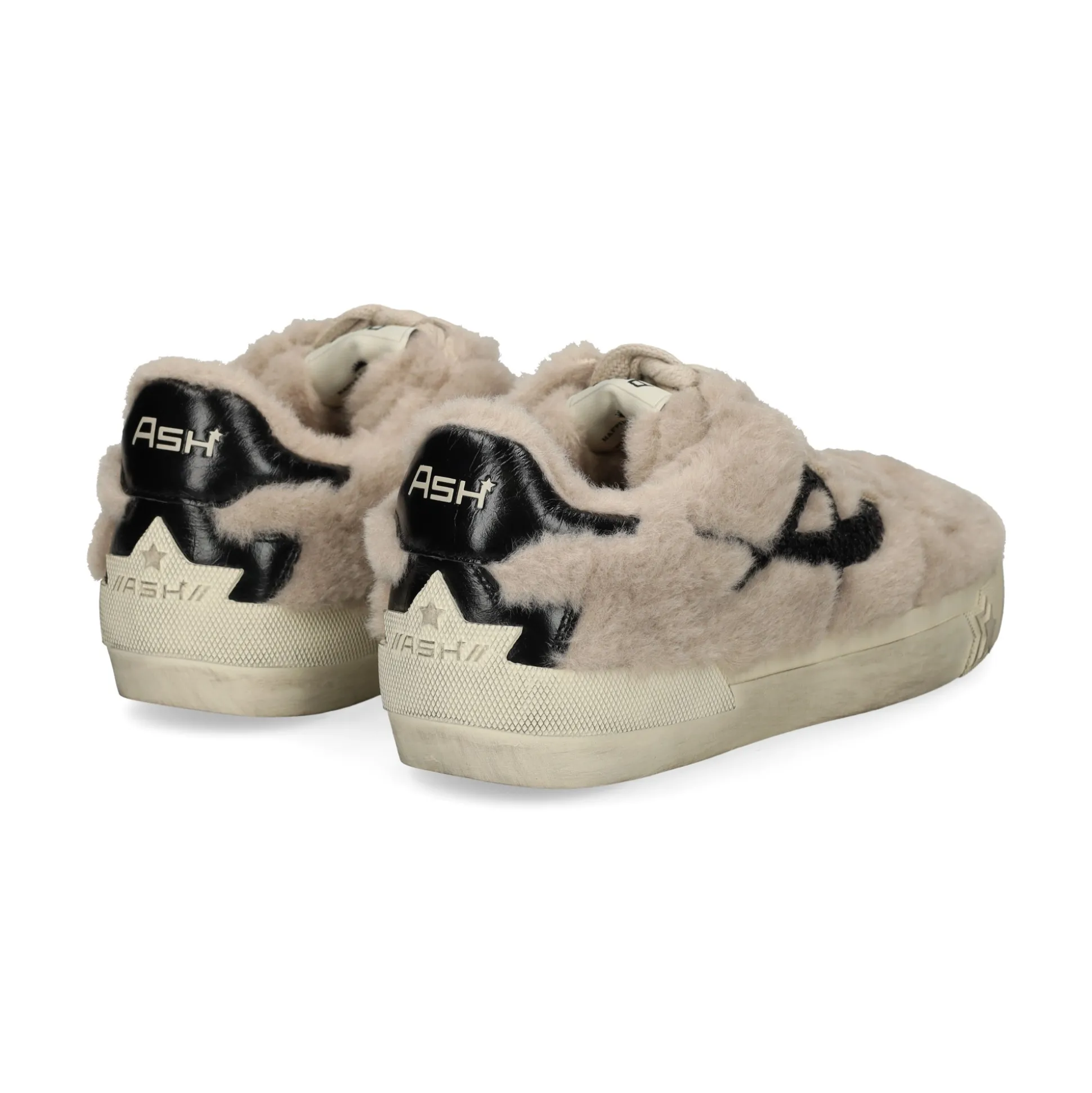 ASH Zapatillas de Mujer MALIBU FUR 002 BONE/BLACK