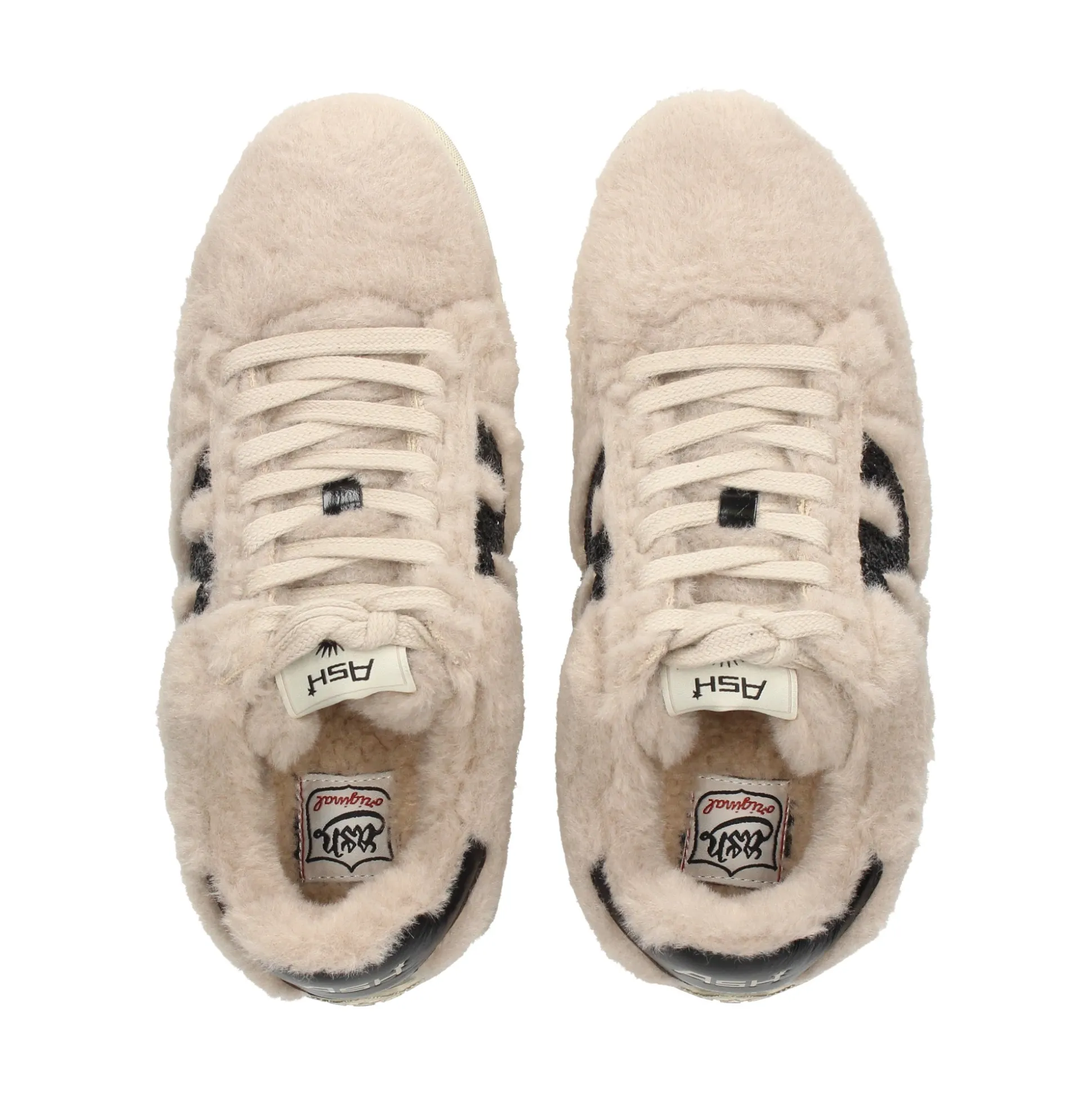 ASH Zapatillas de Mujer MALIBU FUR 002 BONE/BLACK