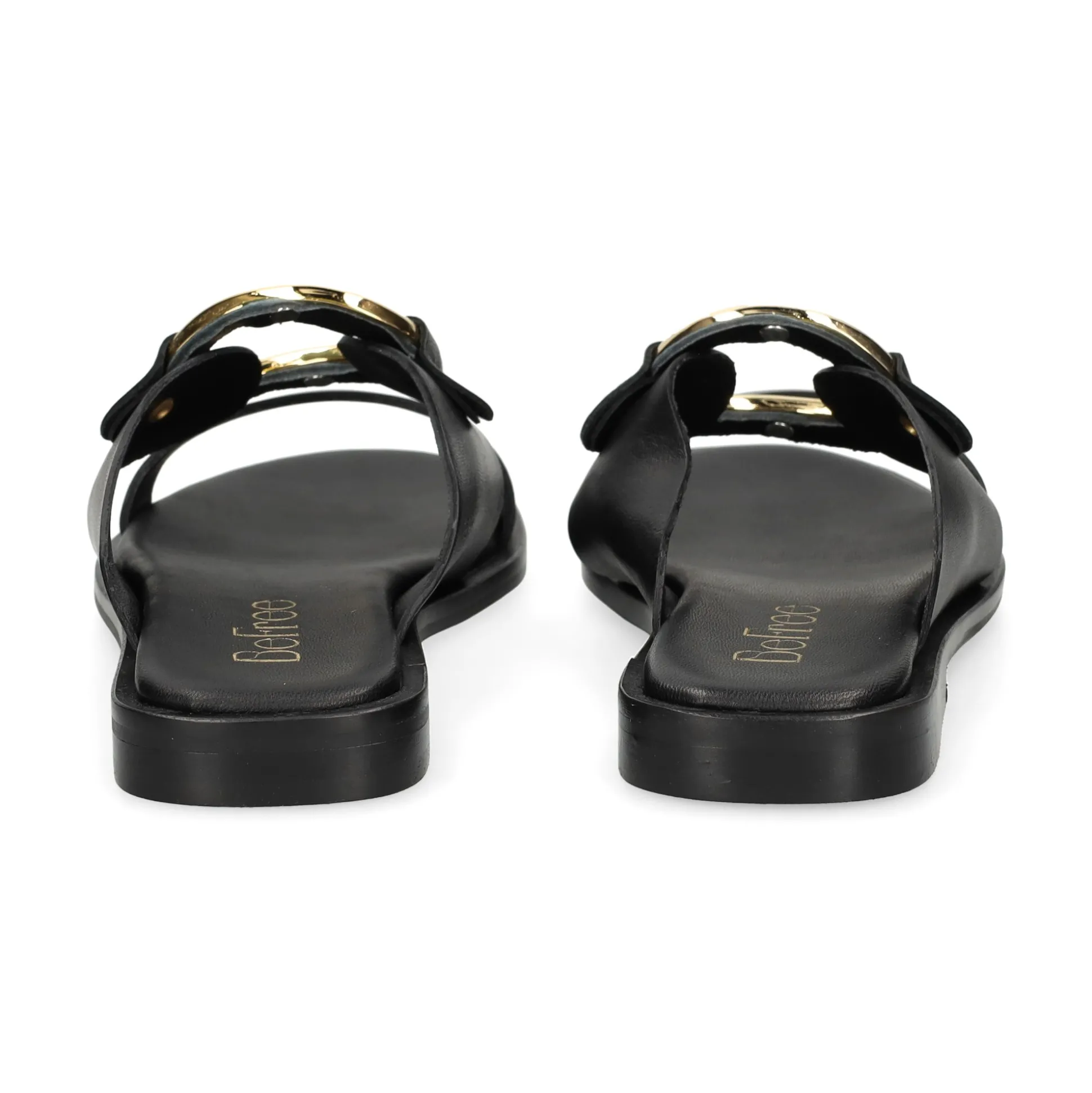 BEFREE Sandalias planas de Mujer NICE-110 NEGRO