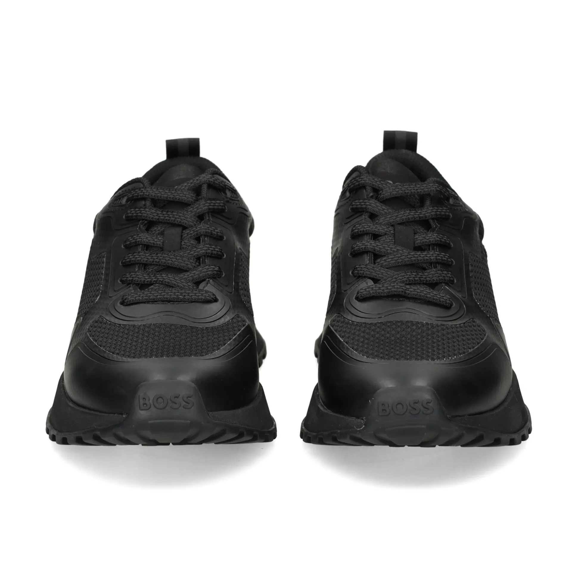 BOSS Zapatillas de Hombre Jonah_Runn_meth 009 NEGRO