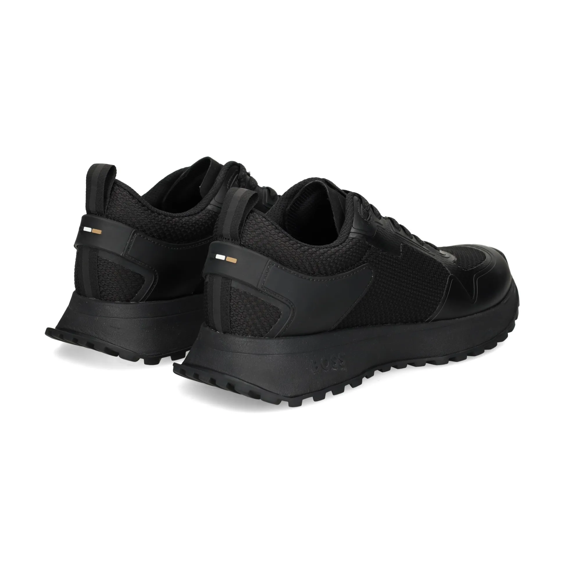 BOSS Zapatillas de Hombre Jonah_Runn_meth 009 NEGRO