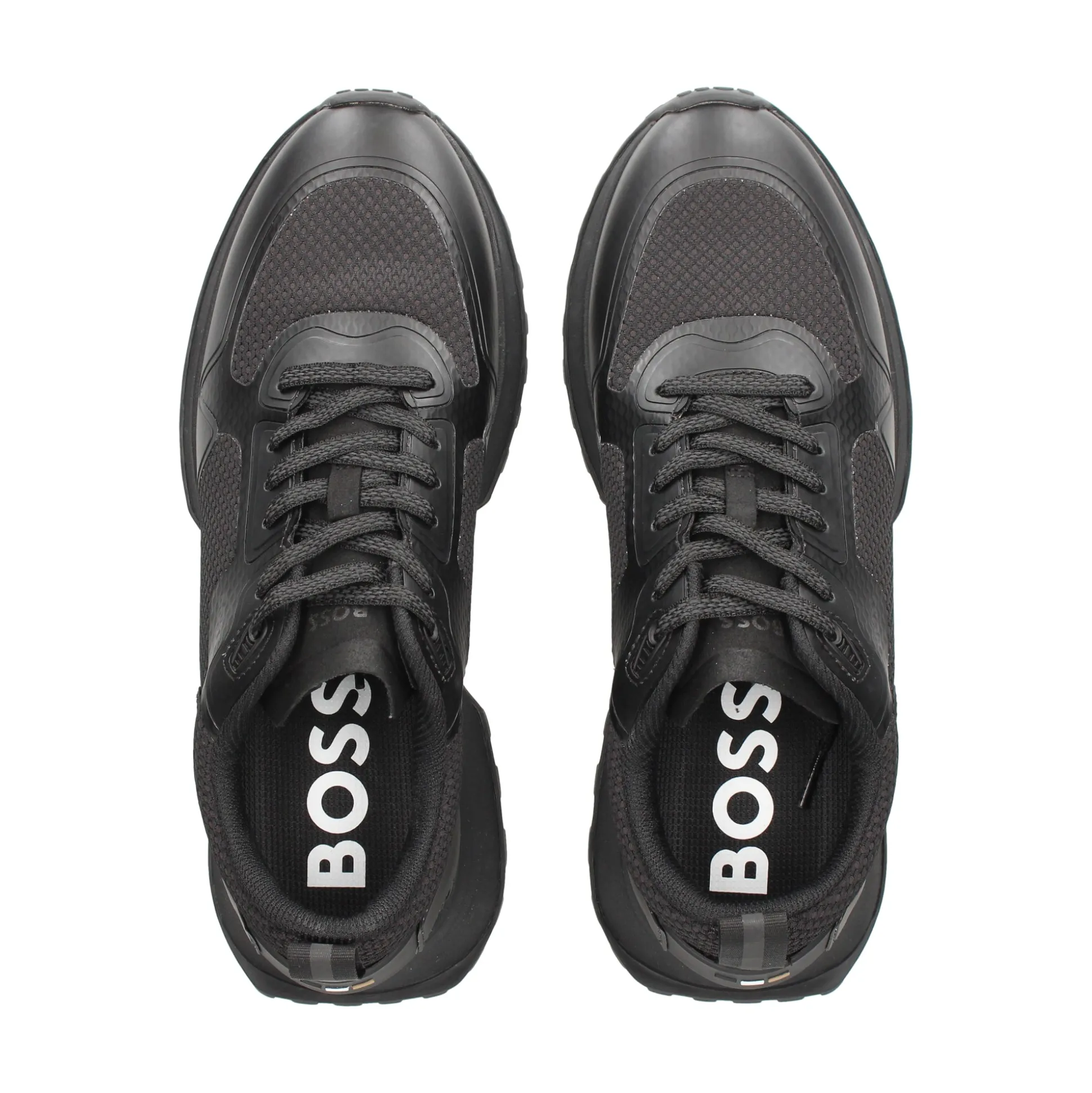 BOSS Zapatillas de Hombre Jonah_Runn_meth 009 NEGRO