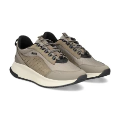 BOSS Zapatillas de Hombre TTNM EVO_Runn_menutp 259 Dark Beige