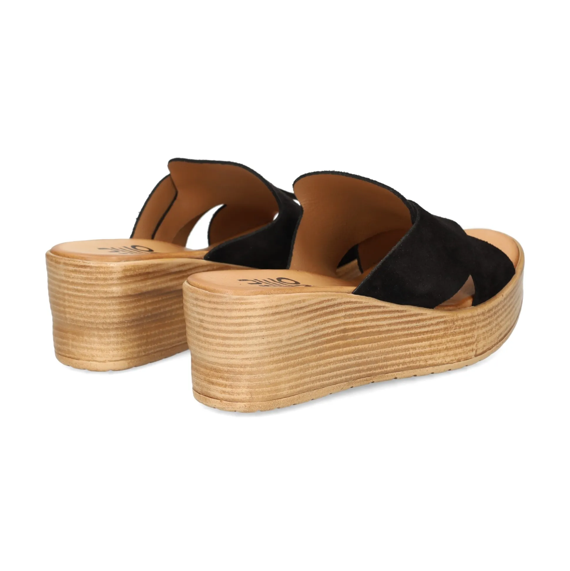 BUENO Sandalias con plataforma de Mujer WA4703 NEGRO