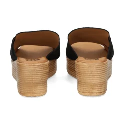 BUENO Sandalias con plataforma de Mujer WA4703 NEGRO