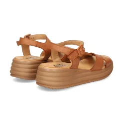 BUENO Sandalias con plataforma de Mujer WA2403 DARK COCONUT