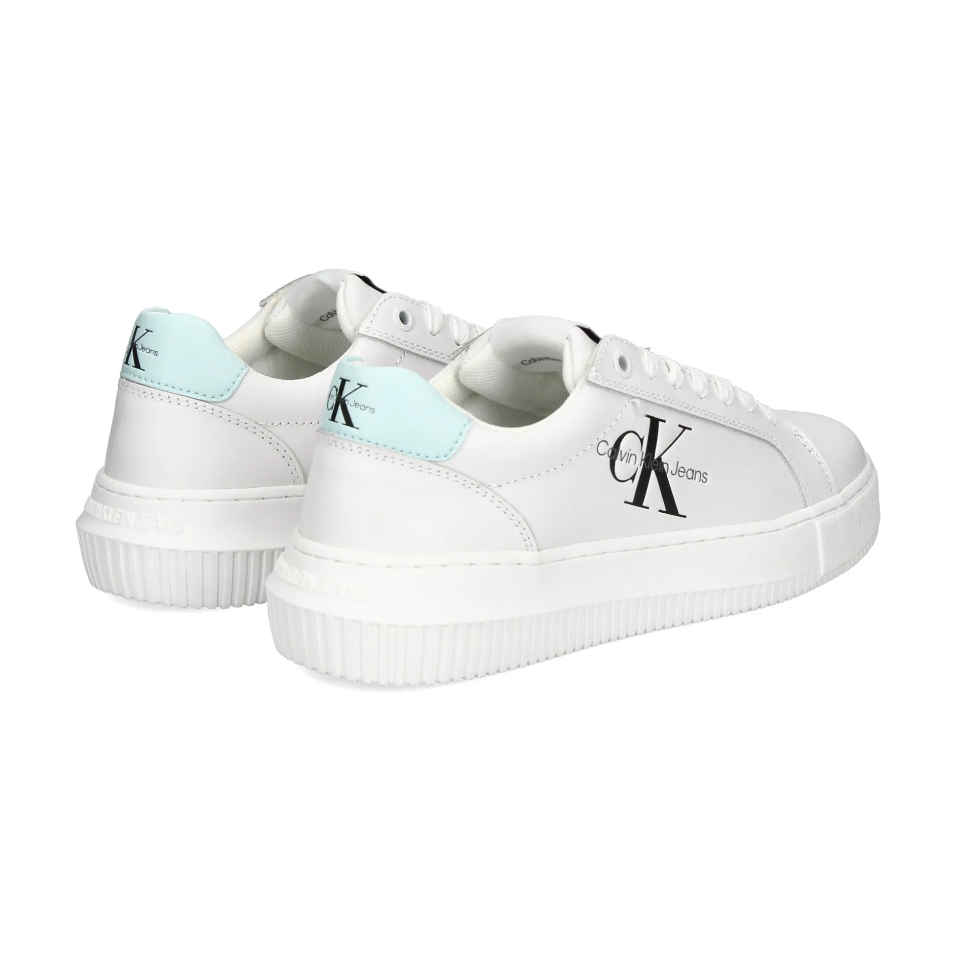 CALVIN KLEIN Zapatillas de Mujer YW0YW00823 WHITE/GREE-OLF