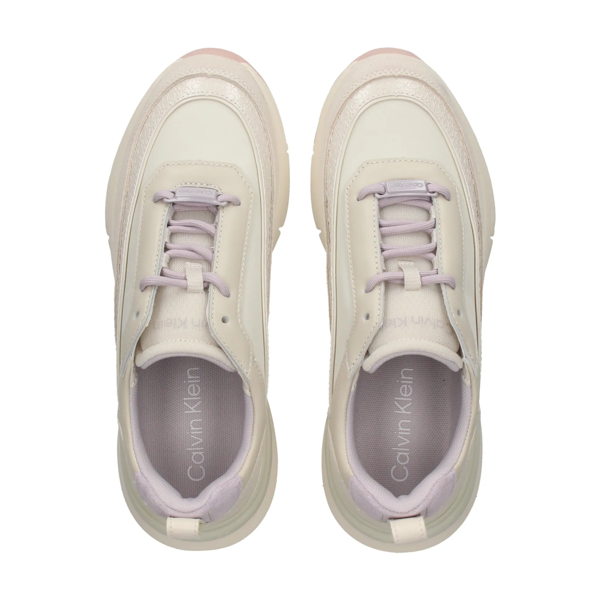 CALVIN KLEIN Zapatillas de Mujer HW0HW01581 0HF DK ECRU /