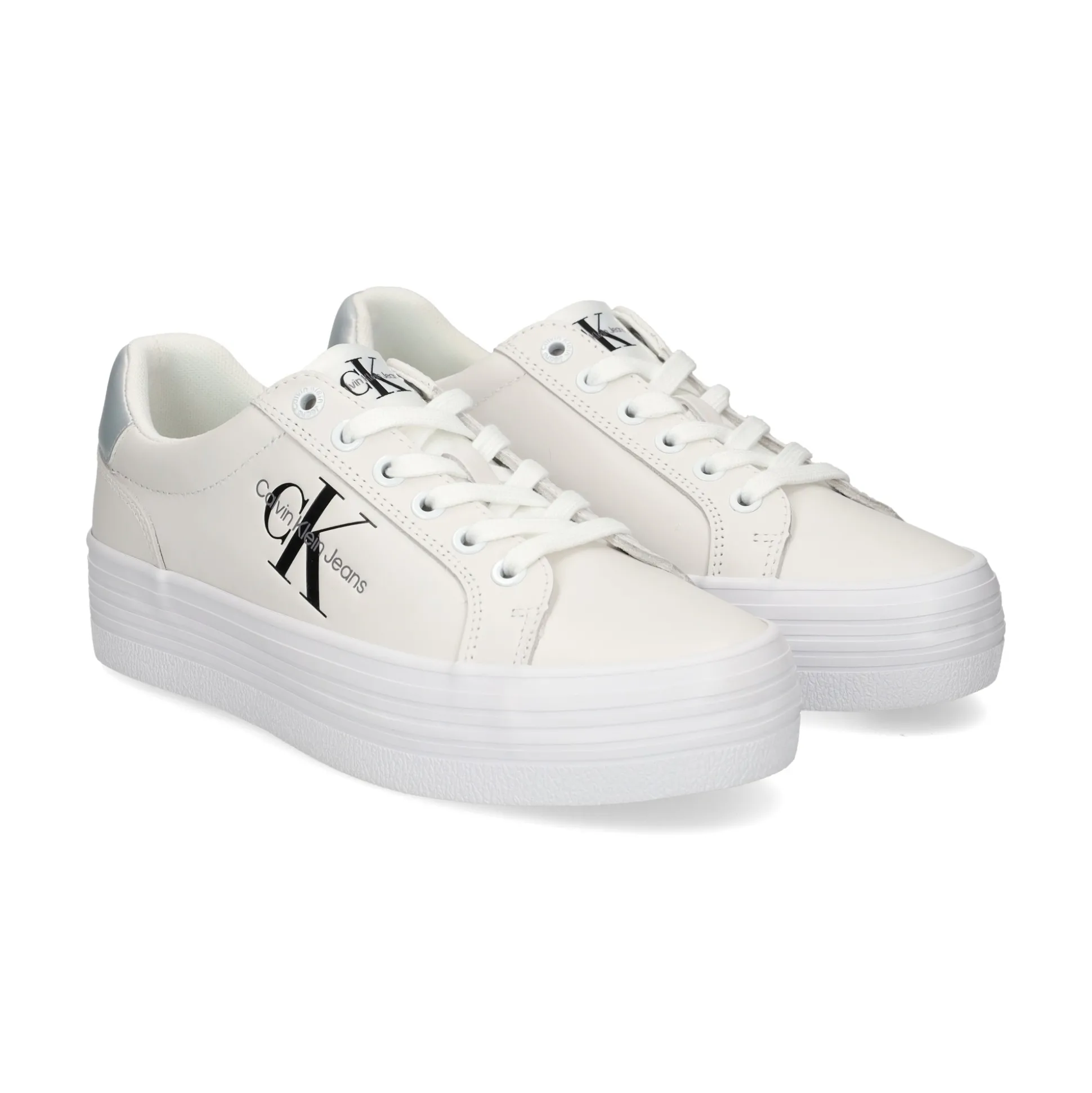 CALVIN KLEIN Zapatillas de Mujer YW0YW01474 0K9 WHITE/SILVE