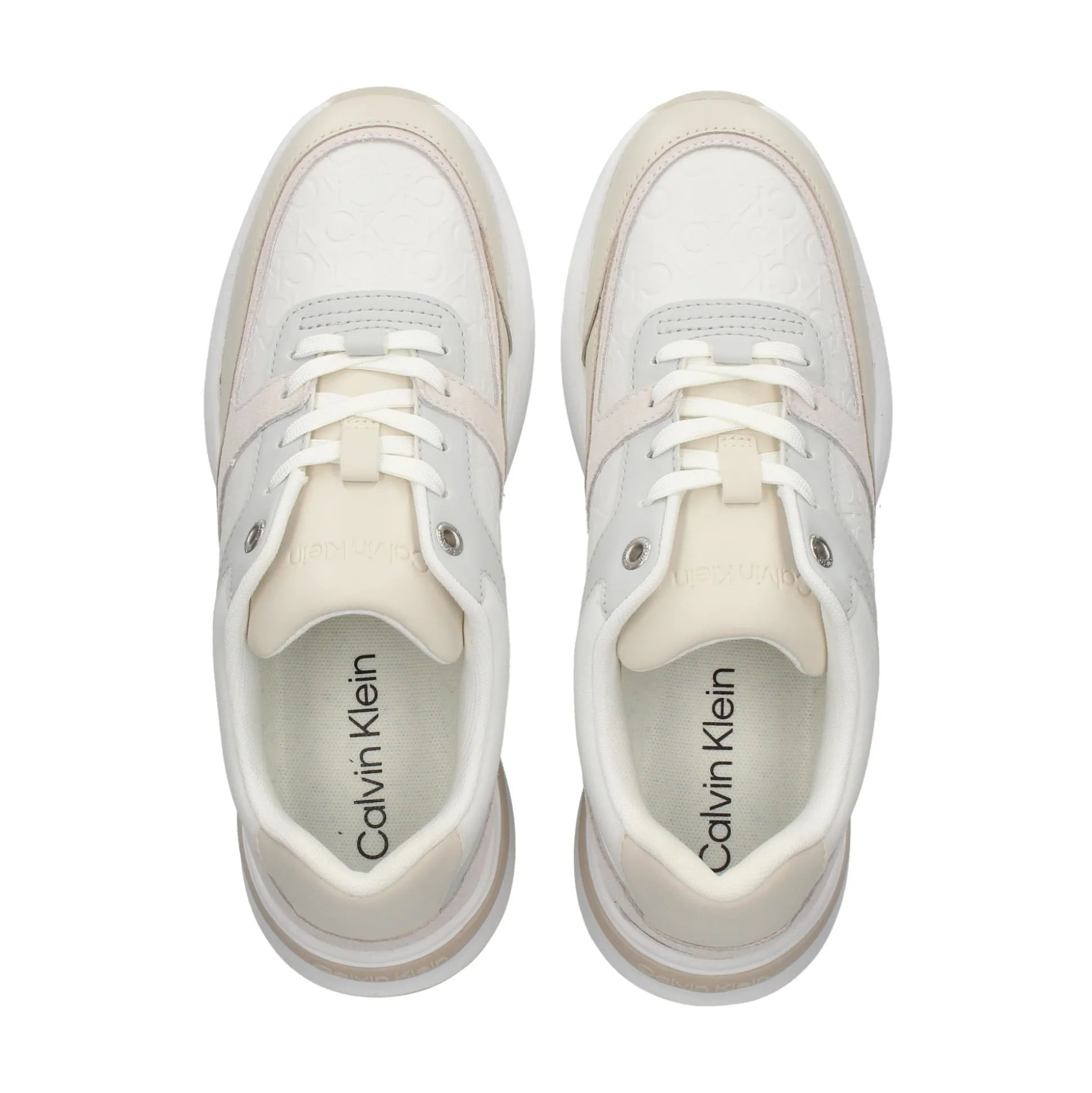 CALVIN KLEIN Zapatillas de Mujer HW0HW01869 0F9 DK ECRU/WHI