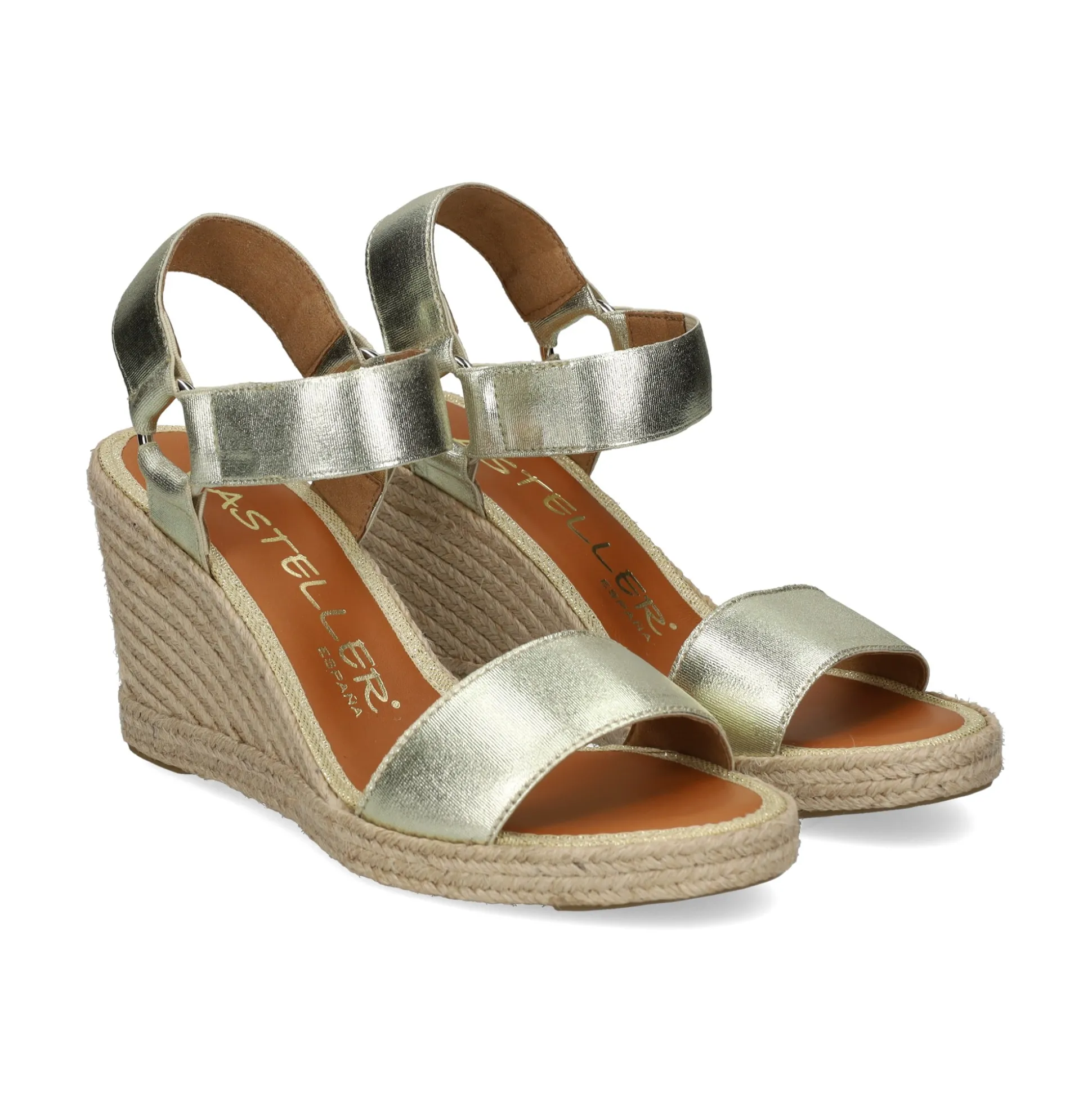 CASTELLER Sandalias cuña de Mujer 49-21-562 PLATINO