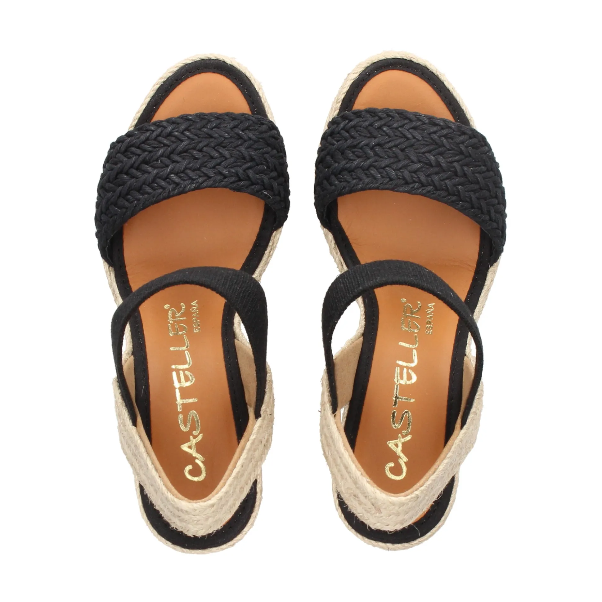 CASTELLER Sandalias cuña de Mujer 39-21-603 NEGRO