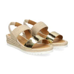 CASTELLER Sandalias cuña de Mujer 52-155-ANYELACA OSTRA+NATURAL