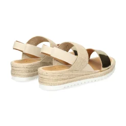 CASTELLER Sandalias cuña de Mujer 52-155-ANYELACA OSTRA+NATURAL