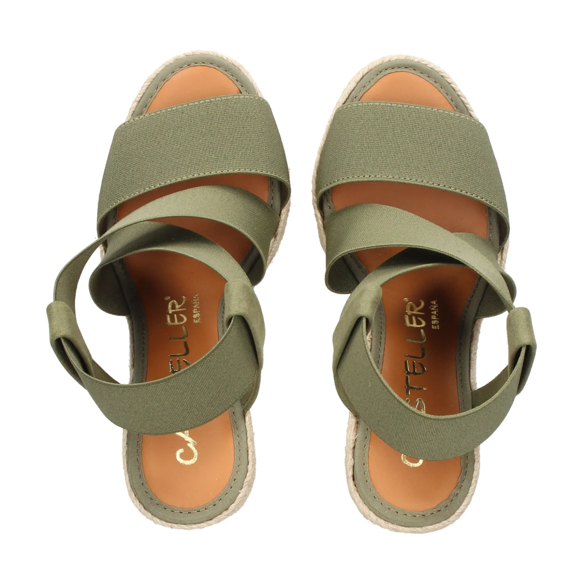 CASTELLER Sandalias cuña de Mujer 39-21-599 MILITAR
