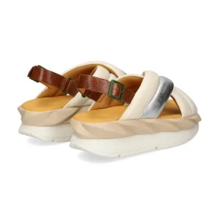 4CCCCEES Sandalias con plataforma de Mujer MELLOW MELA CREAM