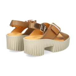 4CCCCEES Sandalias con plataforma de Mujer PLIA JUNO TAUPE